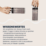 Täglich frische Schuhe: Always Fresh neutralisiert Gerüche & eliminiert Bakterien – einfache Anwendung, EU-Made & 100% recycelbare Dose.
