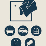 Dry Towel von LUFIP: Das saugstarke Trockentuch für Bad, Auto, Fenster & mehr. Streifenfreie Ergebnisse, maximale Saugkraft & vielseitig einsetzbar. Spart Zeit & Mühe beim Trocknen. Im praktischen 2er-Set – jetzt entdecken!