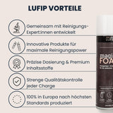 Das Haushalts Set von LUFIP: Für streifenfreie Sauberkeit in Bad, Küche & Auto. Mit Reinigungsspray, Spezialtuch & Tropfflasche – ideal für Fenster, Armaturen, Spiegel & empfindliche Oberflächen. Ein Set für alles. Jetzt entdecken!