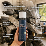 LUFIP Magic Foam Aktivschaumreiniger zur Reinigung von Motorrad Windschild, Verkleidung und Felgen mit Vertikalhafttechnologie