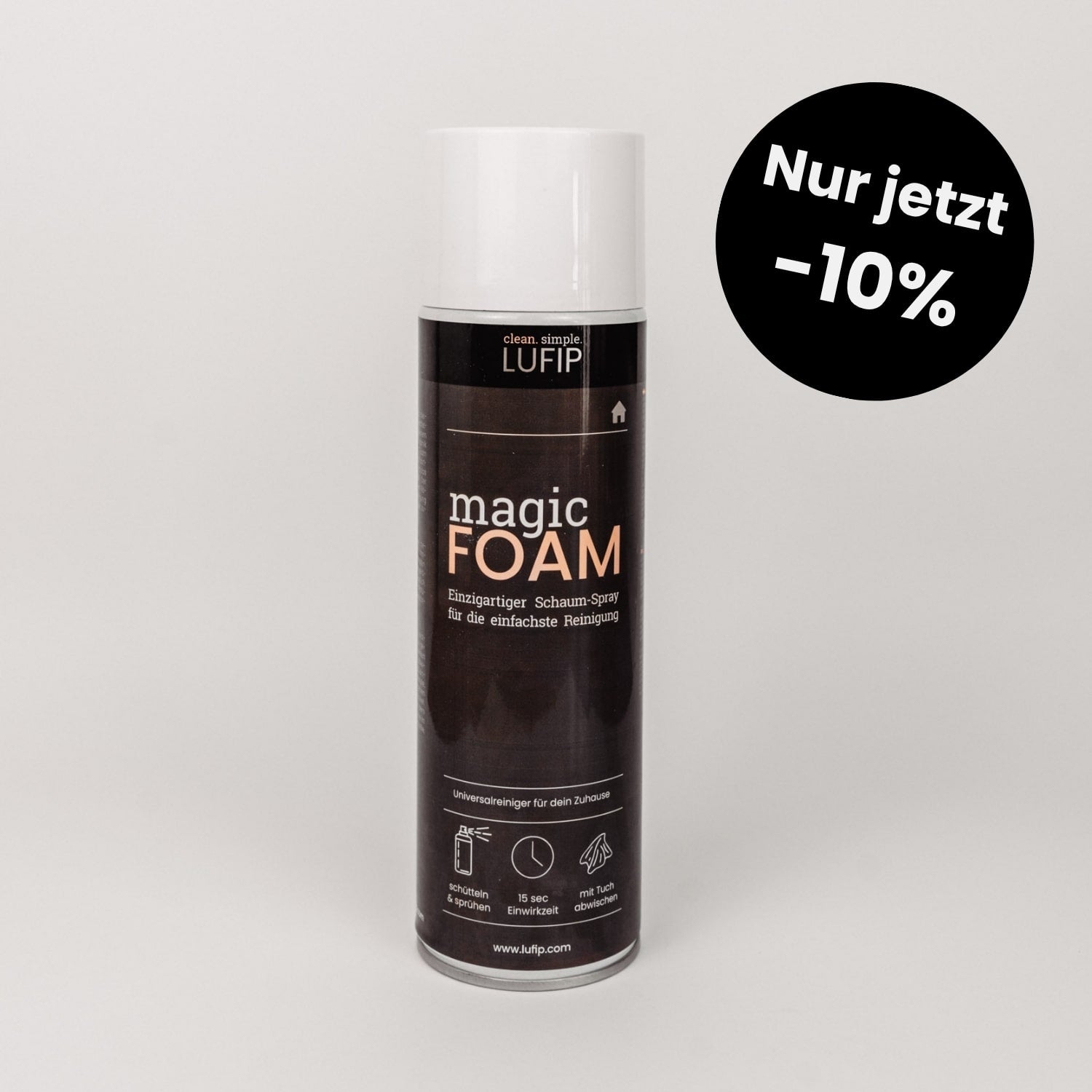 Magic Foam haftet, wirkt in 15 Sekunden und reinigt streifenfrei – jetzt –10% im Black Friday Sale. Unser Bestseller für Küche, Bad & Haushalt. Nur für kurze Zeit!
